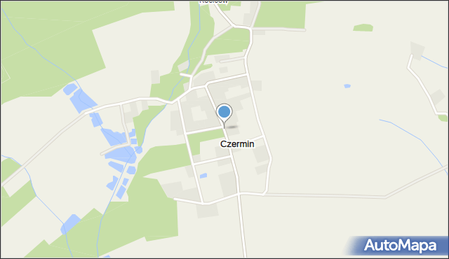 Czermin gmina Bralin, Czermin, mapa Czermin gmina Bralin