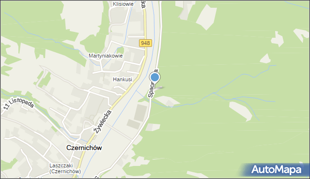 Czernichów powiat żywiecki, Czarnocie, mapa Czernichów powiat żywiecki