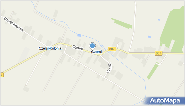 Czerśl, Czerśl, mapa Czerśl