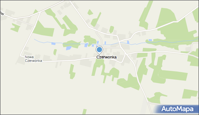 Czerwonka gmina Żelechlinek, Czerwonka, mapa Czerwonka gmina Żelechlinek