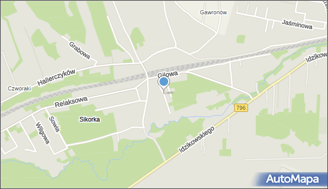 Dąbrowa Górnicza, Czajkowa, mapa Dąbrowa Górnicza