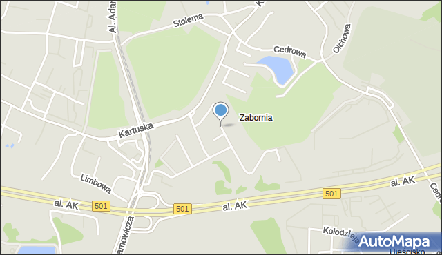 Gdańsk, Czereśniowa, mapa Gdańska