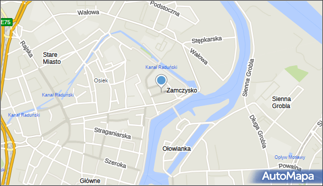 Gdańsk, Czopowa, mapa Gdańska