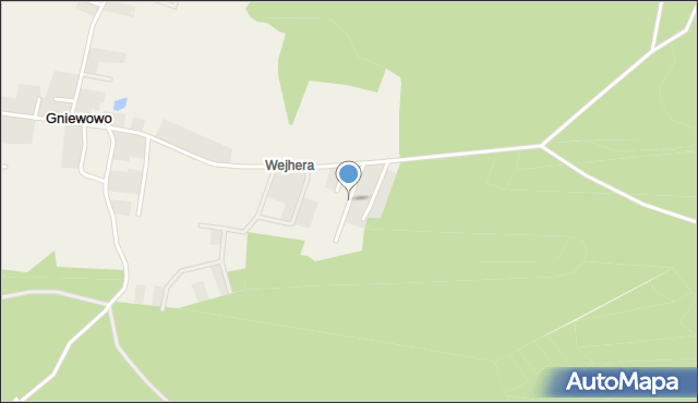 Gniewowo gmina Wejherowo, Czeremchowa, mapa Gniewowo gmina Wejherowo