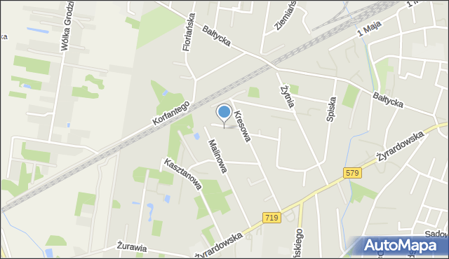 Grodzisk Mazowiecki, Czereśniowa, mapa Grodzisk Mazowiecki