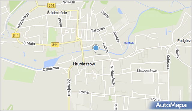 Hrubieszów, Czerwonego Krzyża, mapa Hrubieszów