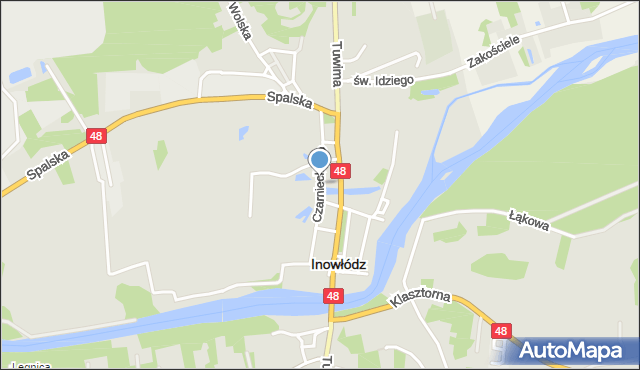 Inowłódz, Czarnieckiego Stefana, hetm., mapa Inowłódz