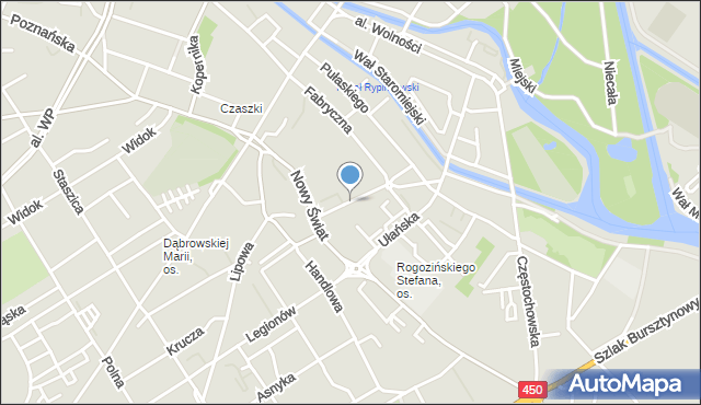 Kalisz, Czaszkowska, mapa Kalisza