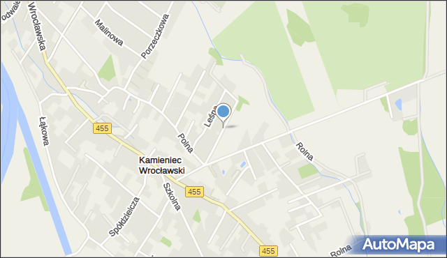 Kamieniec Wrocławski, Czysta, mapa Kamieniec Wrocławski