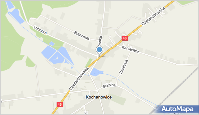 Kochanowice, Częstochowska, mapa Kochanowice