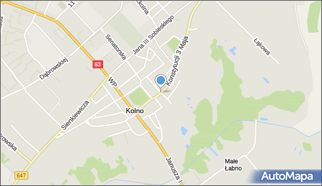 Kolno, Czysta, mapa Kolno