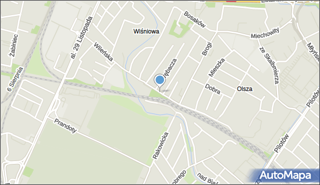 Kraków, Czerwonego Prądnika, mapa Krakowa