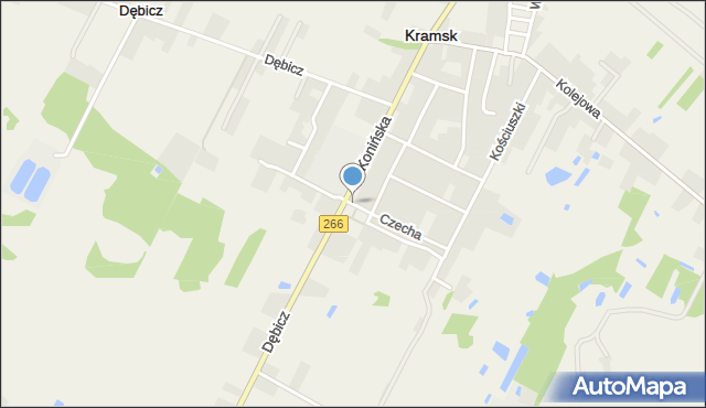 Kramsk, Czecha Bronisława, mapa Kramsk