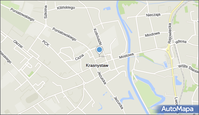 Krasnystaw, Czysta, mapa Krasnystaw