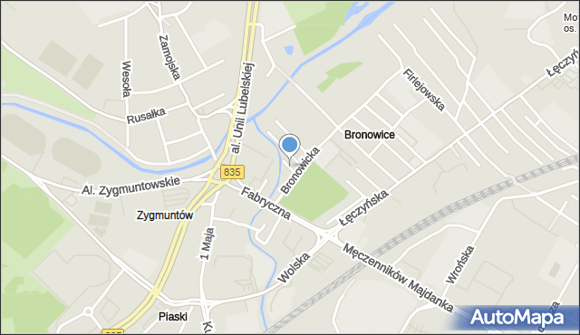 Lublin, Czerniejowska, mapa Lublina