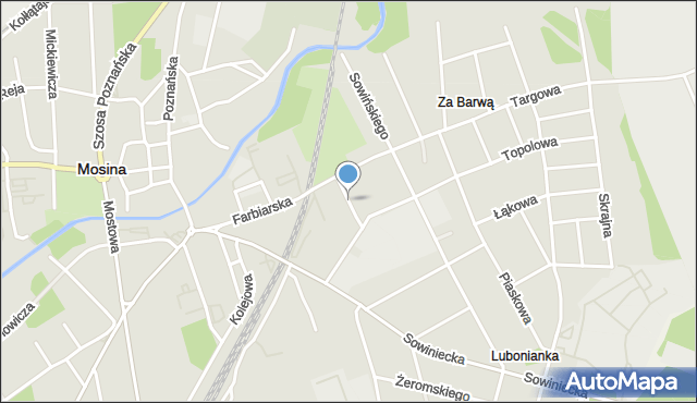 Mosina powiat poznański, Czarnieckiego Stefana, hetm., mapa Mosina powiat poznański