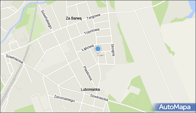 Mosina powiat poznański, Czereśniowa, mapa Mosina powiat poznański