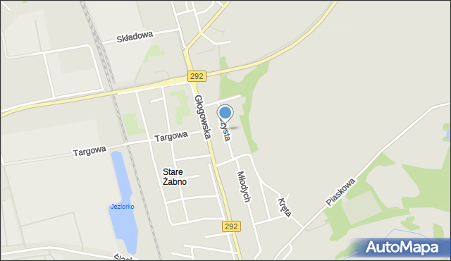 Nowa Sól, Czysta, mapa Nowa Sól