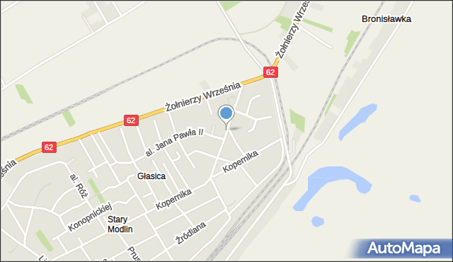 Nowy Dwór Mazowiecki, Czarnieckiego Stefana, hetm., mapa Nowy Dwór Mazowiecki