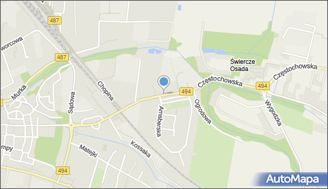 Olesno, Częstochowska, mapa Olesno