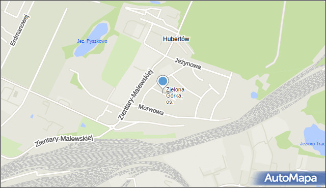 Olsztyn, Czereśniowa, mapa Olsztyna