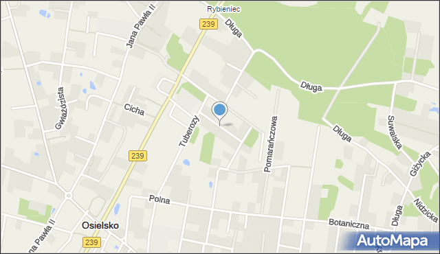 Osielsko, Czeremchy, mapa Osielsko