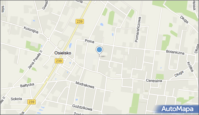 Osielsko, Czereśniowa, mapa Osielsko