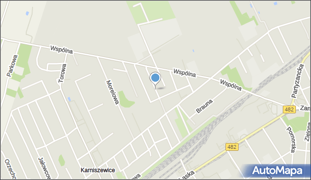 Pabianice, Czereśniowa, mapa Pabianic