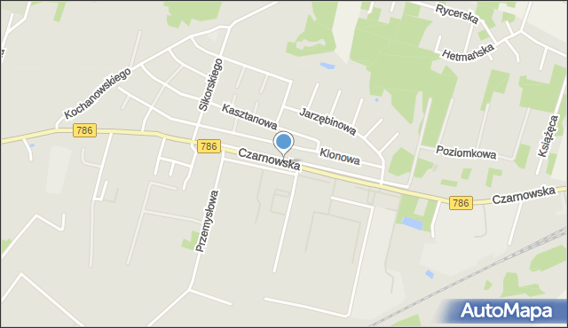 Piekoszów, Czarnowska, mapa Piekoszów