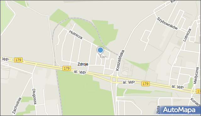 Piła, Czwartaków, mapa Piły