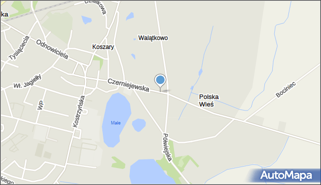 Pobiedziska, Czerniejewska, mapa Pobiedziska