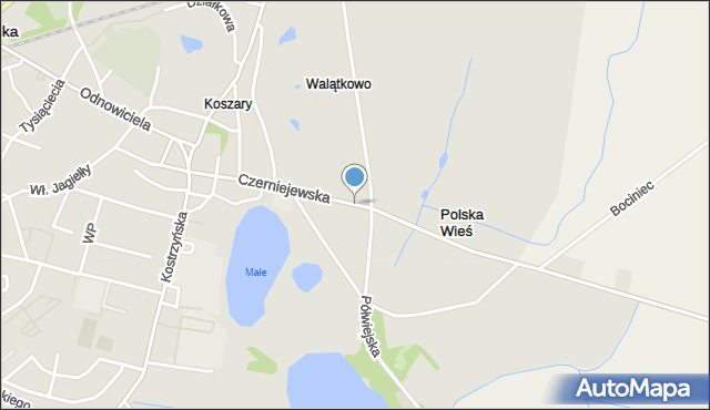 Pobiedziska, Czerniejewska, mapa Pobiedziska