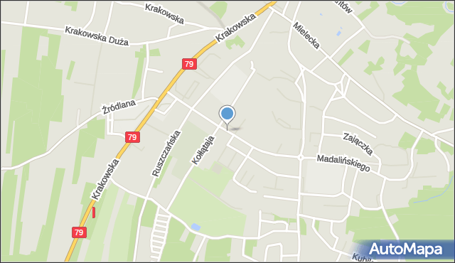 Połaniec powiat staszowski, Czarnieckiego Stefana, hetm., mapa Połaniec powiat staszowski