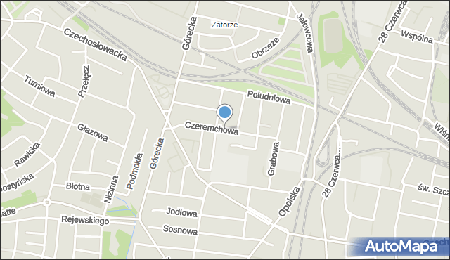 Poznań, Czeremchowa, mapa Poznania