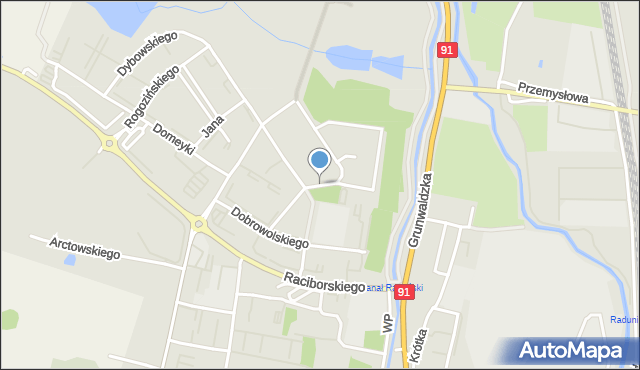 Pruszcz Gdański, Czekanowskiego Aleksandra, mapa Pruszcz Gdański