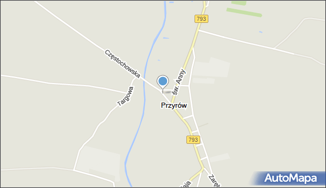 Przyrów, Częstochowska, mapa Przyrów