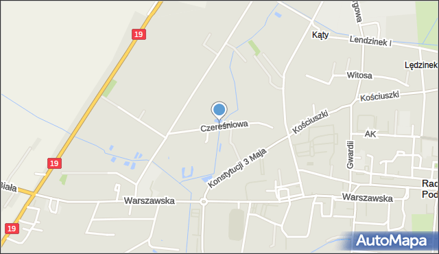 Radzyń Podlaski, Czereśniowa, mapa Radzyń Podlaski