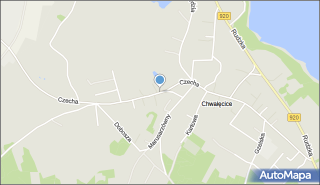 Rybnik, Czecha Bronisława, mapa Rybnika