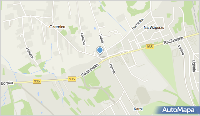 Rydułtowy, Czernicka, mapa Rydułtowy