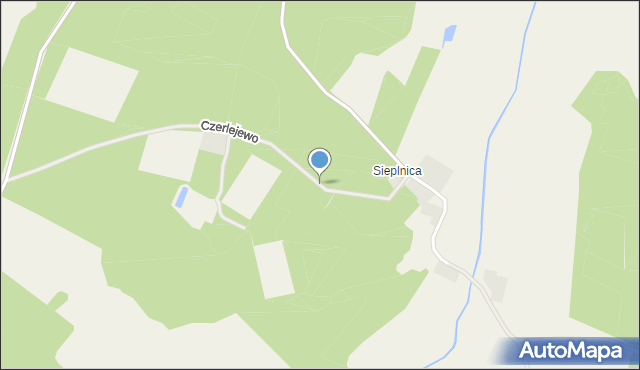 Siedlnica, Czerlejewo, mapa Siedlnica