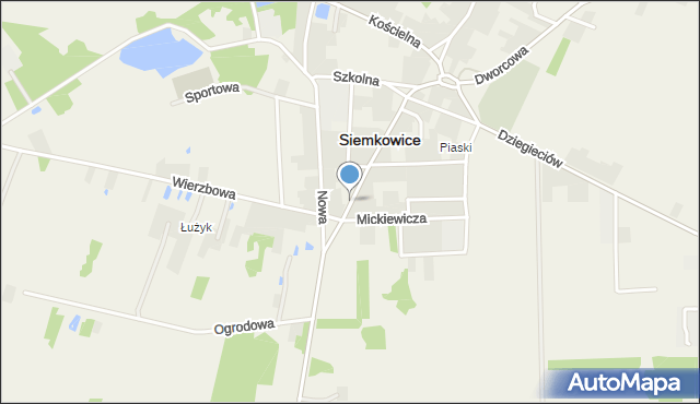 Siemkowice, Częstochowska, mapa Siemkowice