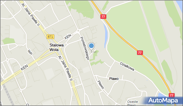 Stalowa Wola, Czajkowskiego, mapa Stalowa Wola