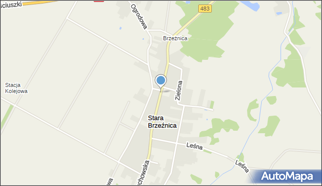 Stara Brzeźnica, Częstochowska, mapa Stara Brzeźnica