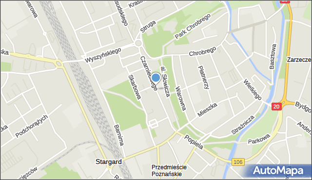 Stargard, Czarnieckiego Stefana, hetm., mapa Stargard