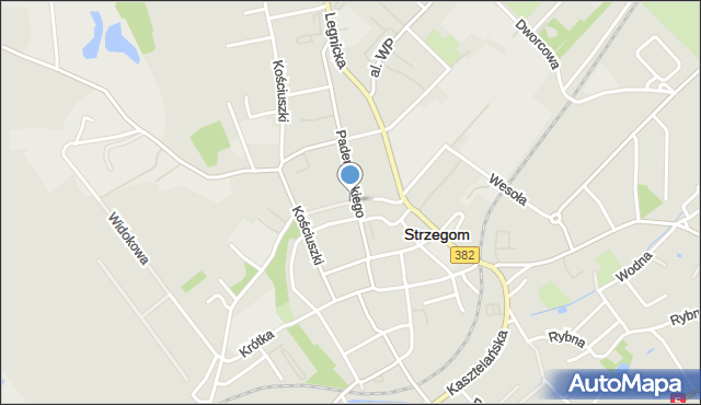 Strzegom powiat świdnicki, Czerwonego Krzyża, mapa Strzegom powiat świdnicki