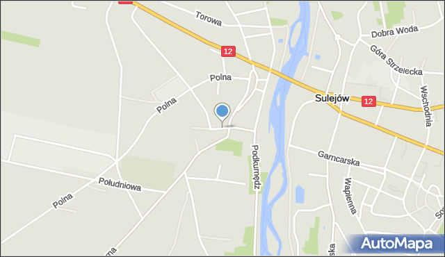 Sulejów powiat piotrkowski, Częstochowska, mapa Sulejów powiat piotrkowski