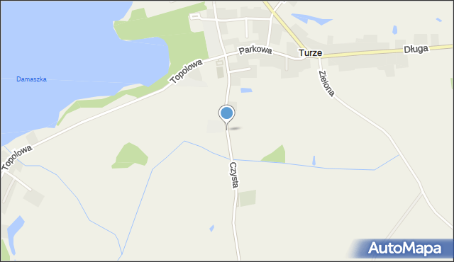 Turze gmina Tczew, Czysta, mapa Turze gmina Tczew