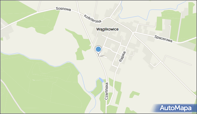 Wąglikowice, Czarlińska, mapa Wąglikowice