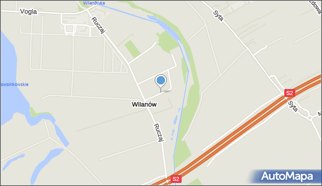 Warszawa, Czarna, mapa Warszawy