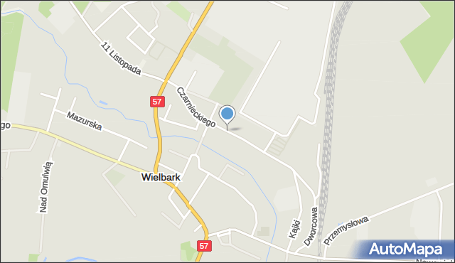 Wielbark powiat szczycieński, Czarnieckiego Stefana, hetm., mapa Wielbark powiat szczycieński